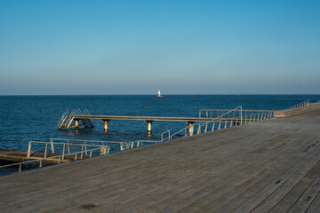 old pier on the baltic  sea