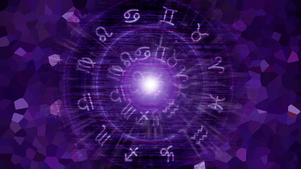 Purple Astrology Zodiac Horoscope Pattern Texture Background , Graphic Design