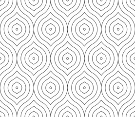 Black and white seamless linear vector illustrations. Coloring page, colouring  book for adults and children. Line pattern design. Decorative abstract geometric background. Easy to edit color and line