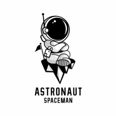 astronaut cartoon illustration vector, spaceman vector