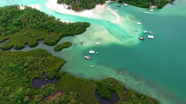 Boats at Grand Bay and Ile aux Cerfs, Mauritius