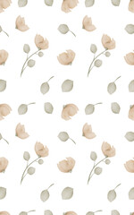 Watercolor floral pattern