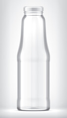 Glass Bottle on background. 