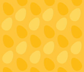 Vector seamless pattern with decorative eggs. Easter holiday yellow background for the site, printing on fabric, gift wrapping and wallpaper	
