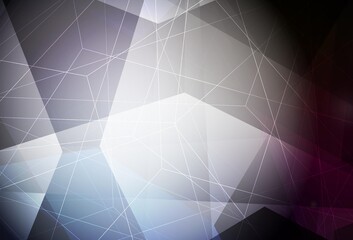 Dark BLUE vector background with polygonal style.