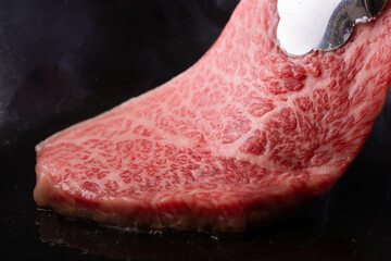 ステーキのクローズアップ