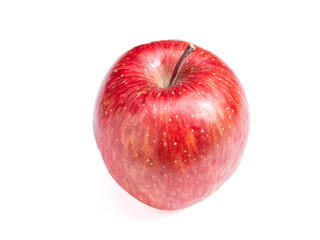 A Red Apple Fruit on White Background, Food Industry, Autumn or Fall Image	