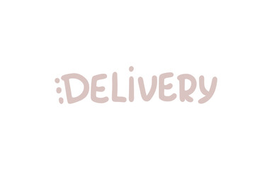 Delivery inscription. Phrase handmade calligraphy. Your card, banner, poster design concept. Vector illustration.