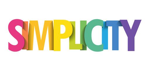 SIMPLICITY colorful vector typography banner