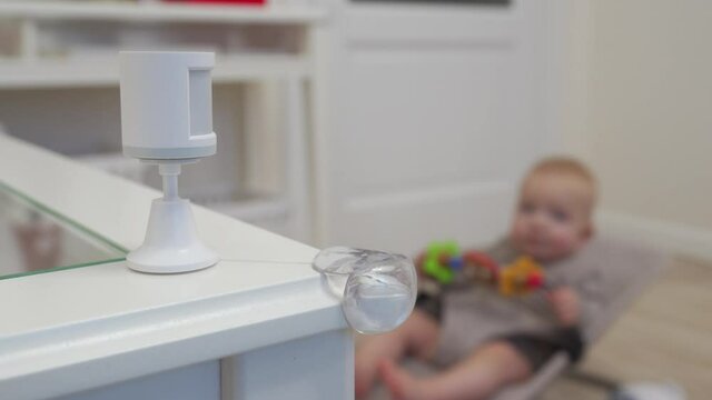 Motion sensor for smart home detect activities like movement, help protect small children playing in the area. High quality 4k footage