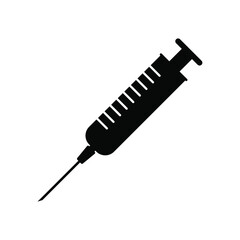 Syringe, injection icon vector, filled flat sign, solid pictogram isolated on white. Symbol, logo illustration. Pixel perfect.