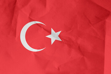 turkey flag fluttering in the wind. state symbol of turkey. national sign of the Turkish people
