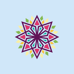 Simple Colorful Mandala Modern Style Design Inspiration