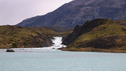 View of the Salto Grande in Torres del Paine National Park, Chile