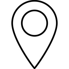 Location Symbol Outline Icon Vector - obrazy, fototapety, plakaty