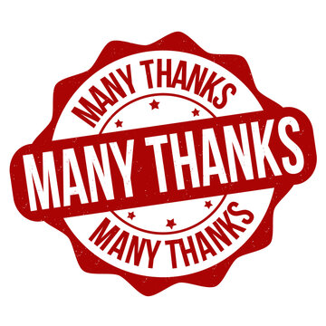 Many thanks grunge rubber stamp