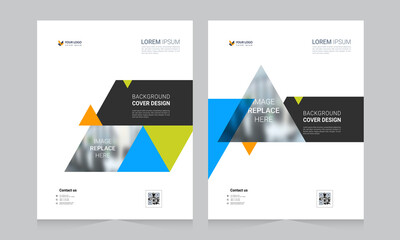Cover design for annual report and business catalog, magazine, flyer or booklet. Brochure template layout. A4 cover vector EPS-10