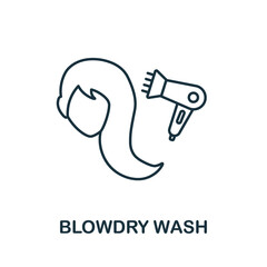 Blowdry Wash icon. Line element from hairdresser collection. Linear Blowdry Wash icon sign for web design, infographics and more.