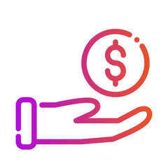 pay payment money hand withdraw ecommerce icon