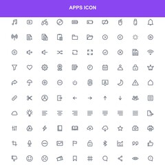 100 apps icon set pack bundle