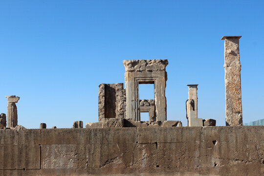 Persepolis , view the ruins 2 by Eugène Flandin - Free Stock Illustrations  | Creazilla
