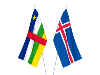 Iceland and Central African Republic flags