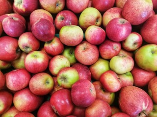 Red apples. Grocery department.
