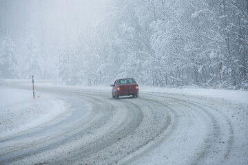 Winter wonderland landscapes. Trees covered with snow. Everywhere is white. Cold weather. Beautiful background images. Yedigoller National Park, (Yedig&ouml;ller Milli Park), Bolu Istanbul, Turkey.