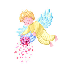 angel Valentine sows hearts