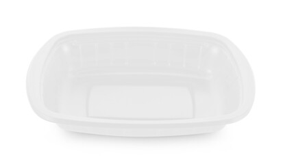 plastic empty bowl on white background