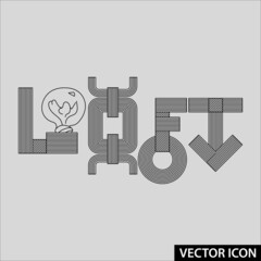 concept vector text free life in loft style - 481823000