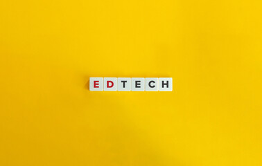 EdTech, Education and Technology Banner. Minimal aesthetics.