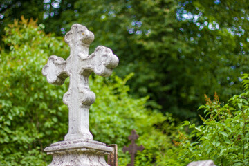 cross over headstone