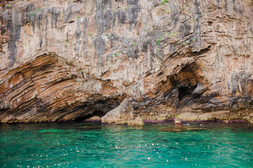 Fototapeta na wymiar Corfu, Greece sea coast and rocks