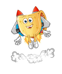 taco with jetpack mascot. cartoon vector