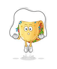 taco jump rope exercise. character vector