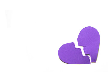 Pink and Purple Broken Heart Paper Design Background for Valentines or Mothers Day