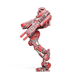 combat mech is side view
