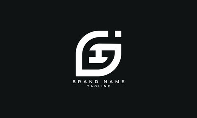 FGJ, IGH, Abstract initial monogram letter alphabet logo design © Logomaker183