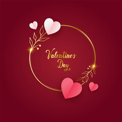 Celebration valentine day background with golden ornament and love.
valentine day vector illustration