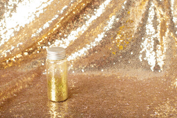Gold glittering sequins sequins scales