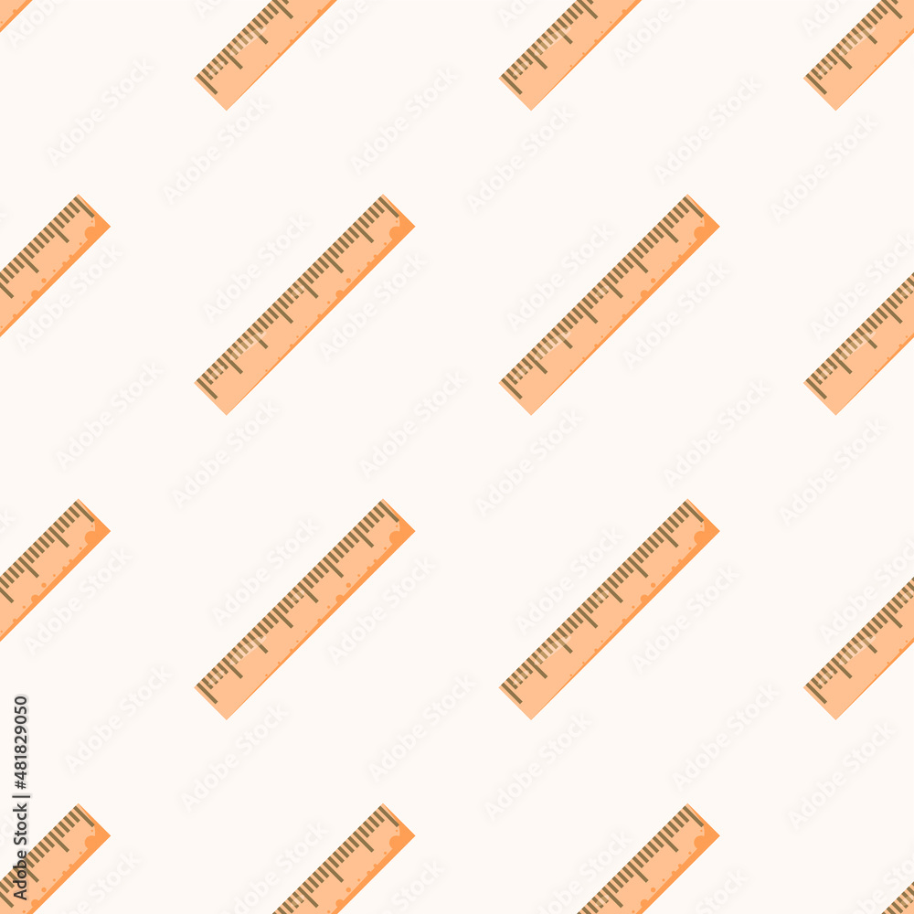 Poster seamless pattern abstract elements education school college study ruler vector design style backgrou