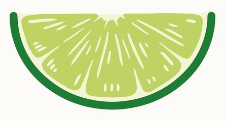 Fototapeta premium Slice of lime in vintage style