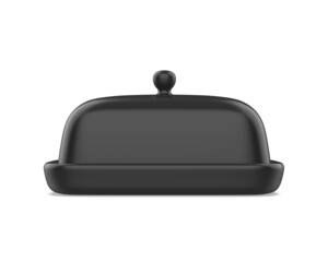 Blank Butter Keeper Container Plate With Lid Template, 3e render illustration.