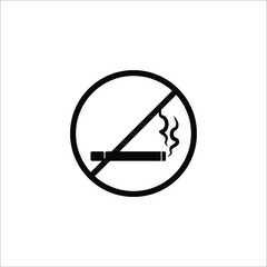 no smoking icon vector illustration, 10 eps