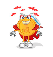 medal Dracula illustration. character vector