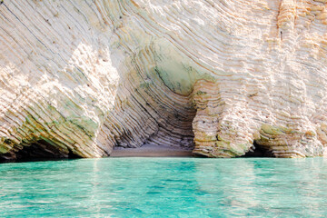 Sea rocks at Corfu, Greece - obrazy, fototapety, plakaty