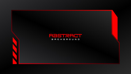 Abstract metallic red and black design tech innovation concept background
