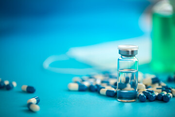 pills and bottle. Medical. Medicine. Pills. Capsule. 
