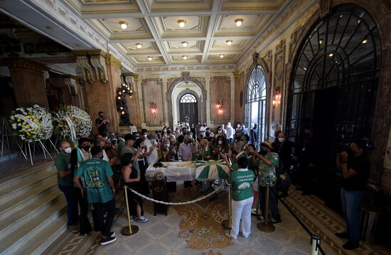 Funeral of Brazilian singer Elza Soares in Rio de Janeiro